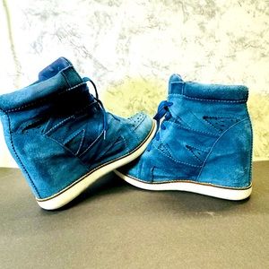 SOLD Jeffrey Campbell  Handmade Ibiza Suede Last Blue High Top Sneaker 10